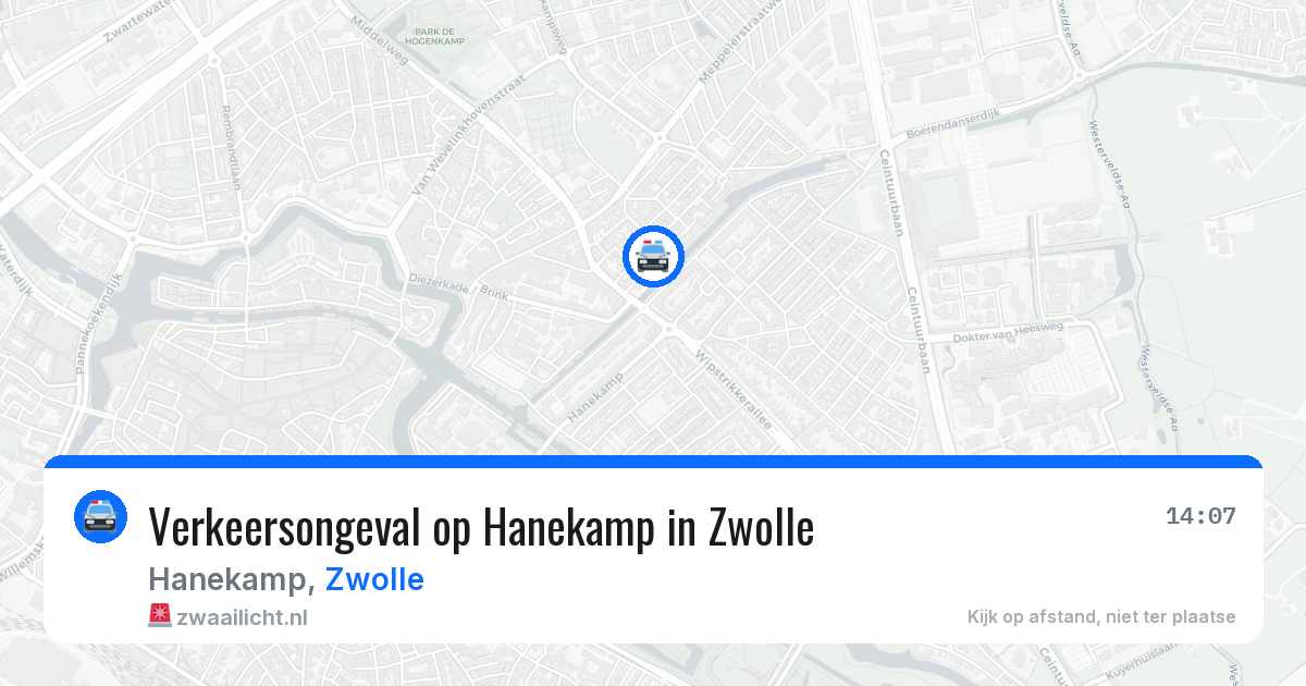 Verkeersongeval op Hanekamp in Zwolle — 8 jun 2026