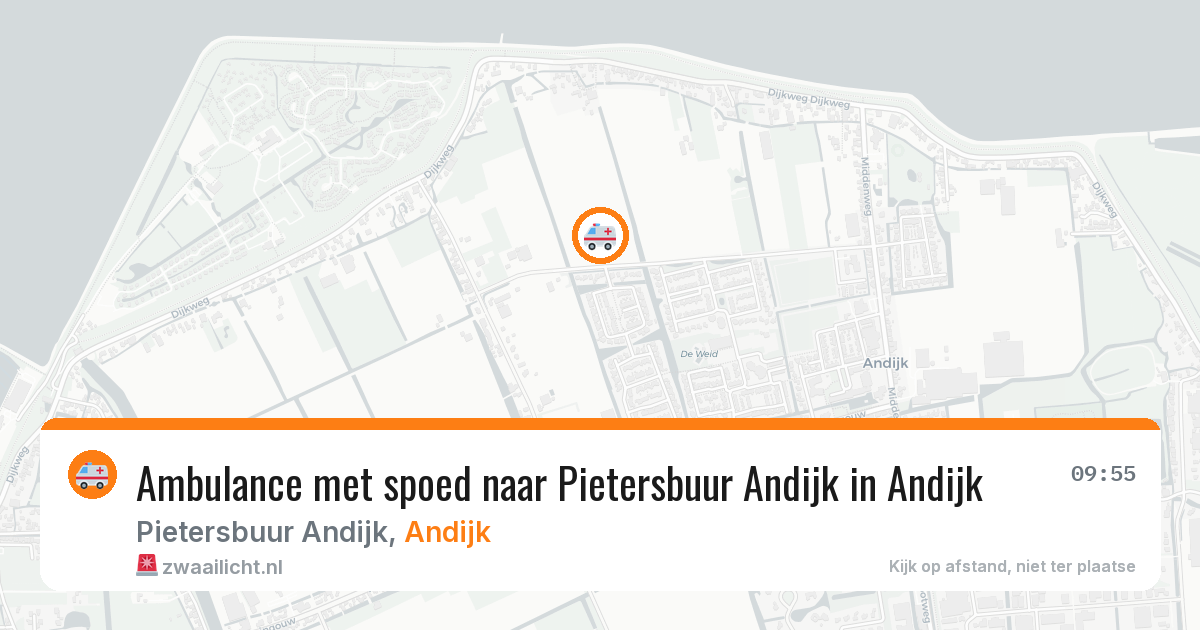 Ambulance met spoed naar Pietersbuur Andijk in Andijk — 9 aug 2026