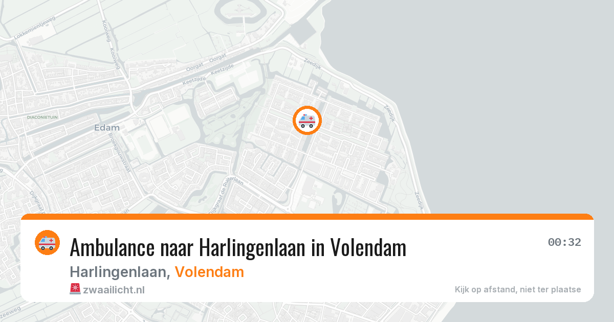 Ambulance naar Harlingenlaan in Volendam — 8 apr 2026