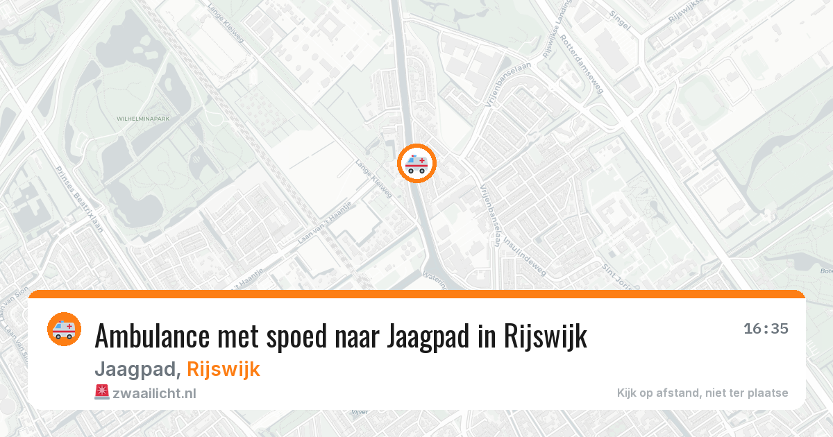 Ambulance met spoed naar Jaagpad in Rijswijk — 20 apr 2026