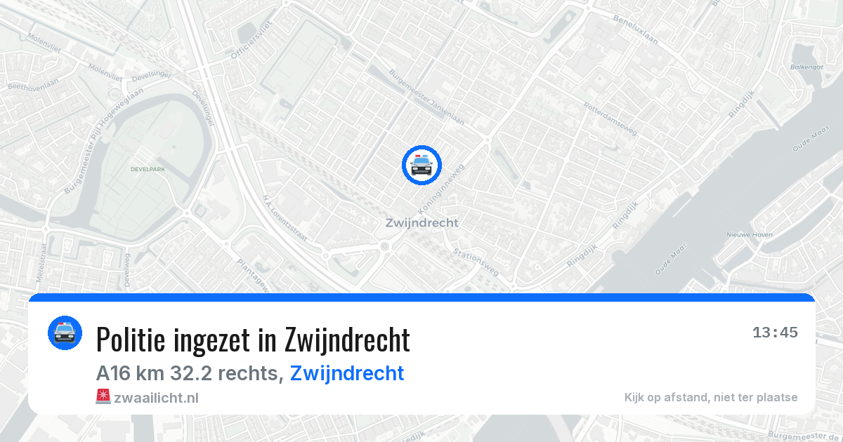 Politie ingezet in Zwijndrecht — 19 mrt 2026 | 🚨 Zwaailicht.nl
