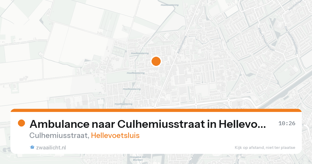 Ambulance naar Culhemiusstraat in Hellevoetsluis — 24 aug 2026