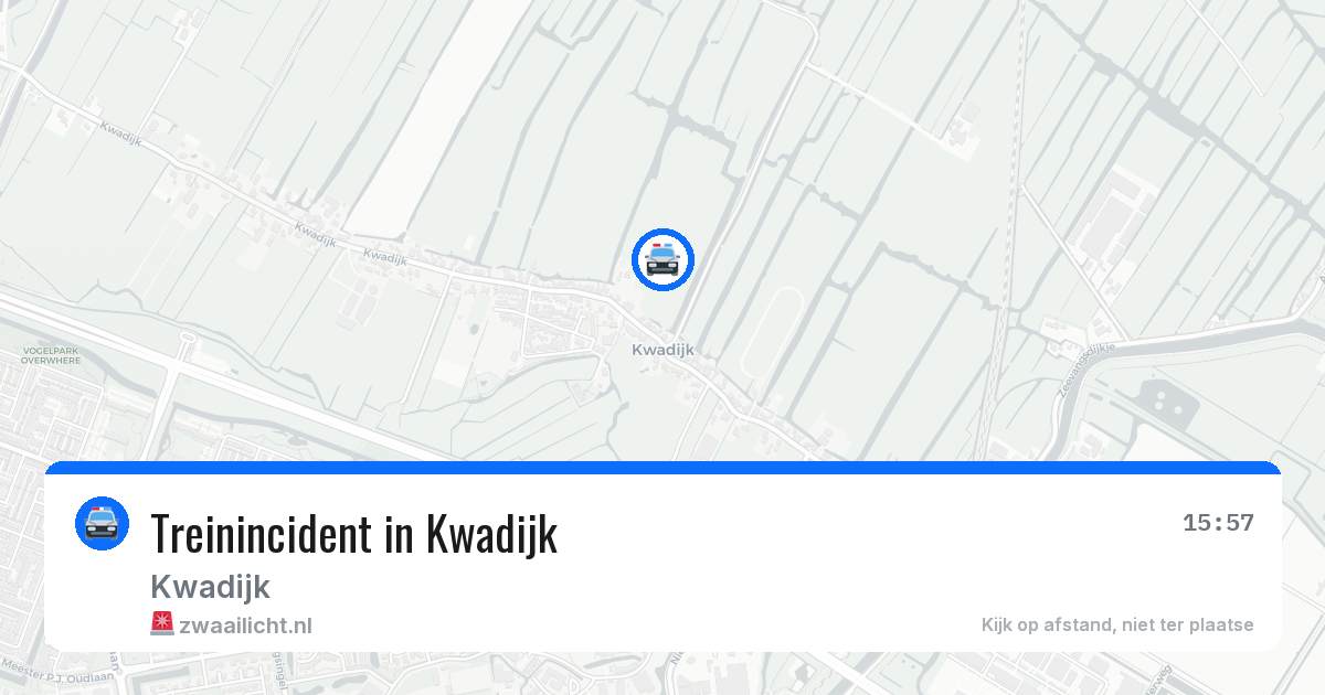 Treinincident in Kwadijk — 26 mei 2026
