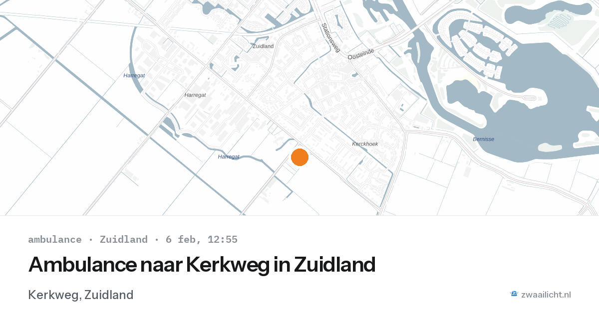Ambulance naar Kerkweg in Zuidland — 6 feb 2026