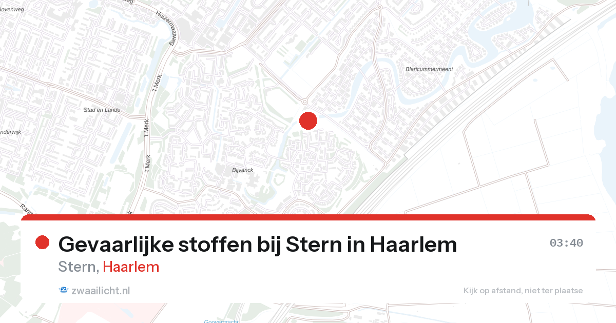 Gevaarlijke stoffen bij Stern in Haarlem — 28 aug 2026