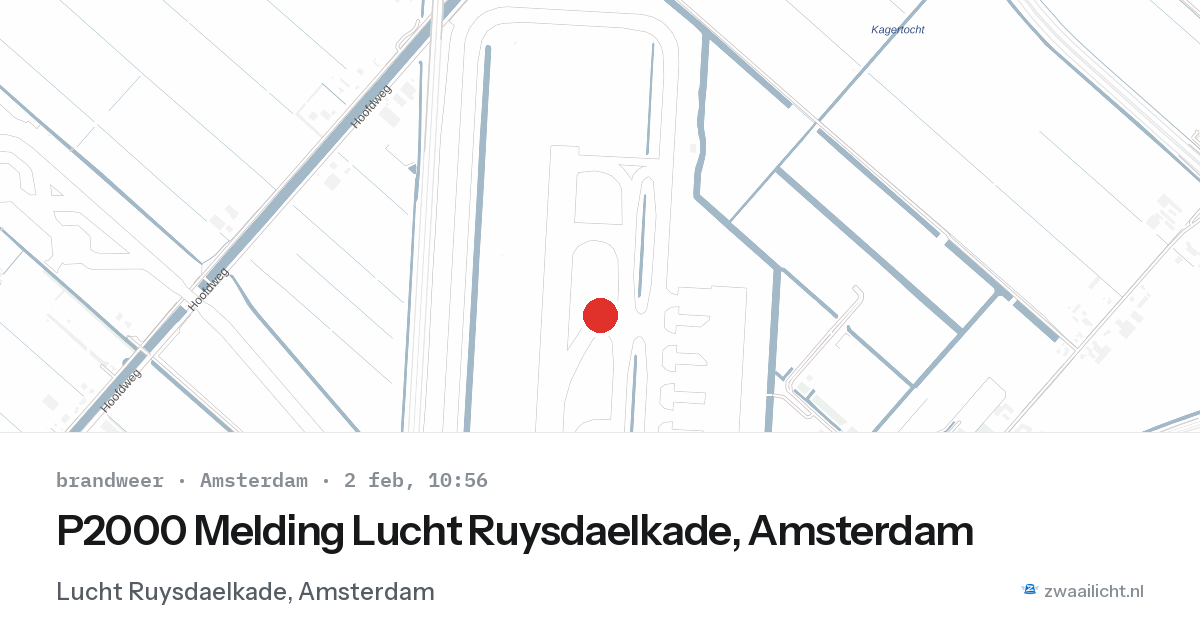 P2000 Melding Lucht Ruysdaelkade, Amsterdam — 2 feb 2026