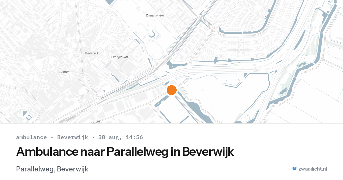 Ambulance naar Parallelweg in Beverwijk — 30 aug 2026