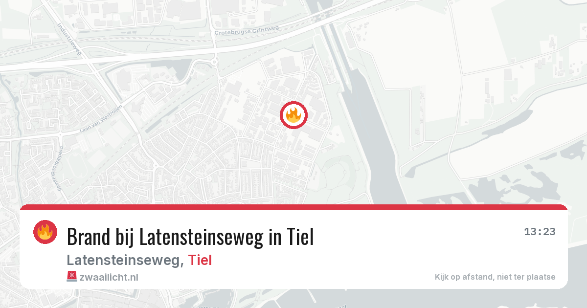 Brand bij Latensteinseweg in Tiel — 3 jul 2026