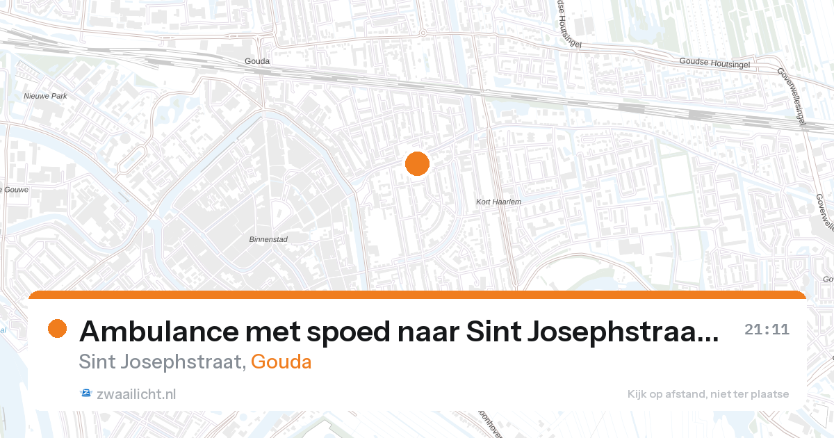 Ambulance met spoed naar Sint Josephstraat in Gouda — 28 aug 2026