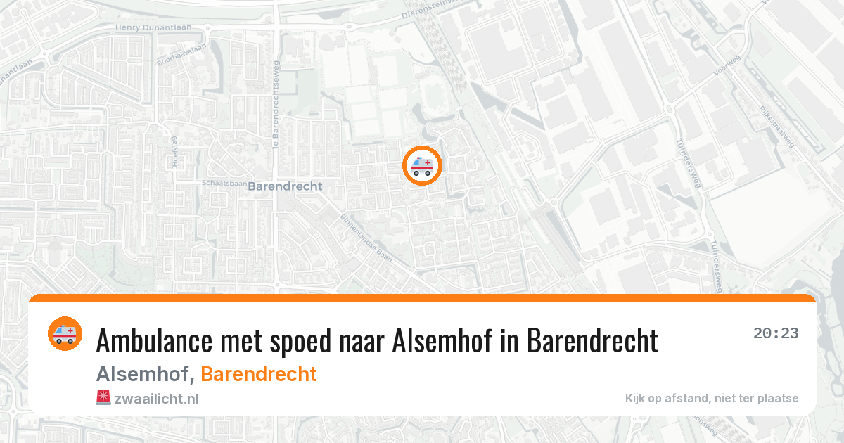 Ambulance met spoed naar Alsemhof in Barendrecht — 13 mei 2026