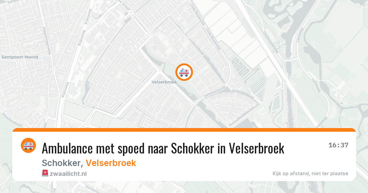 Ambulance met spoed naar Schokker in Velserbroek — 12 aug 2026