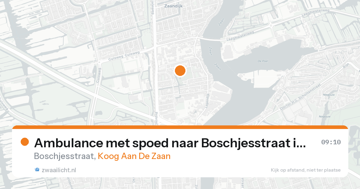 Ambulance met spoed naar Boschjesstraat in Koog Aan De Zaan — 27 mei 2026