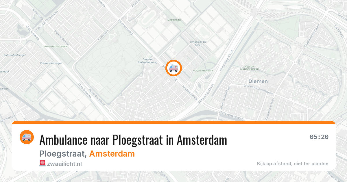 Ambulance naar Ploegstraat in Amsterdam — 13 mei 2026