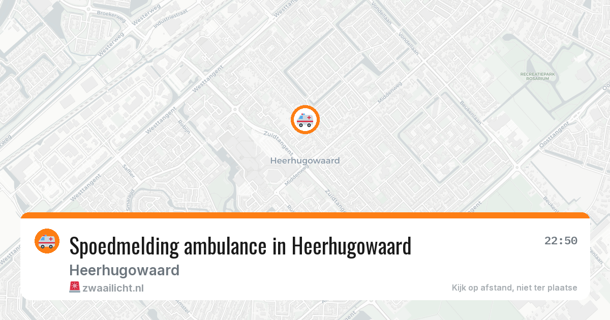 Spoedmelding ambulance in Heerhugowaard — 21 mrt 2026