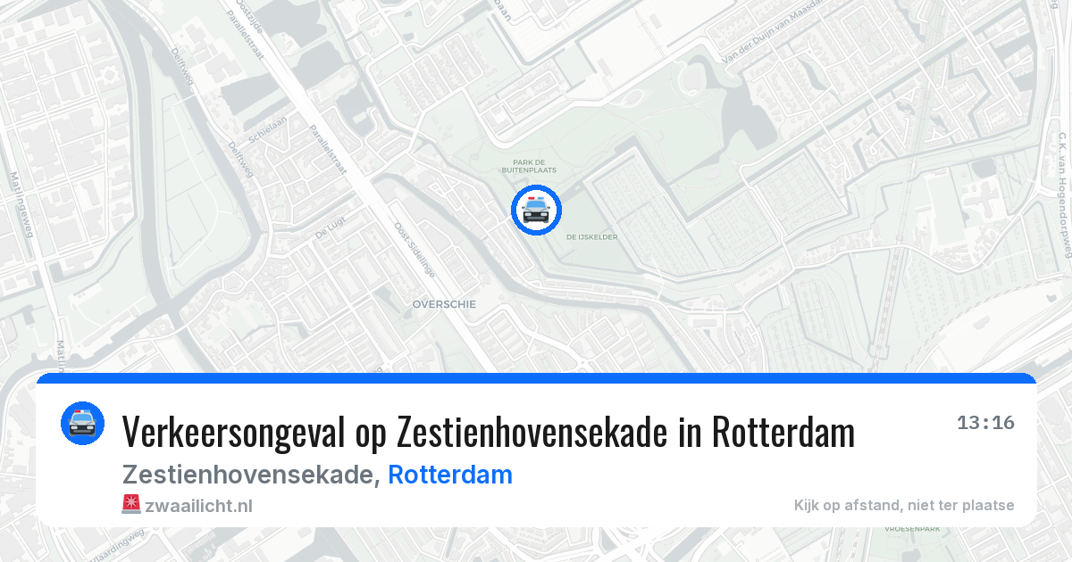 Verkeersongeval op Zestienhovensekade in Rotterdam — 8 apr 2026