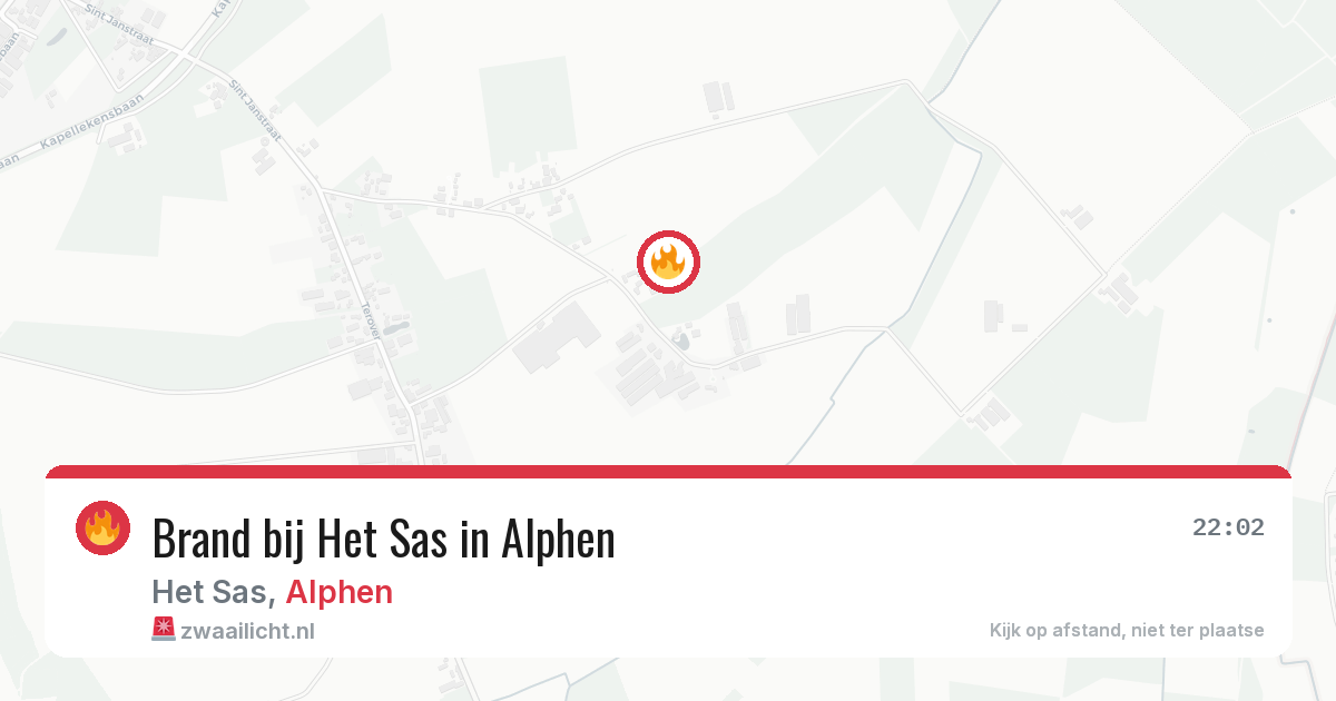 Brand bij Het Sas in Alphen — 12 jul 2026