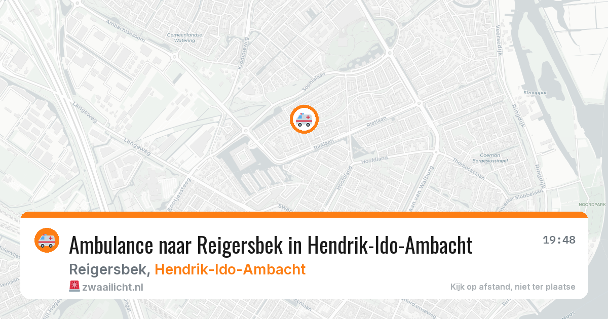 Ambulance naar Reigersbek in Hendrik-Ido-Ambacht — 21 mrt 2026
