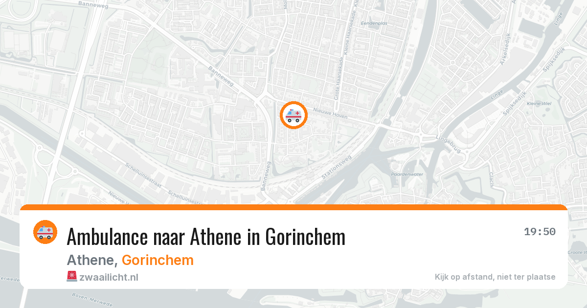 Ambulance naar Athene in Gorinchem — 25 mei 2026