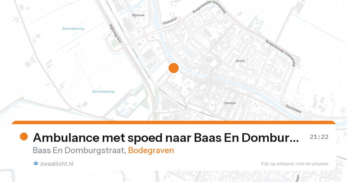 Ambulance met spoed naar Baas En Domburgstraat in Bodegraven — 18 mei 2026