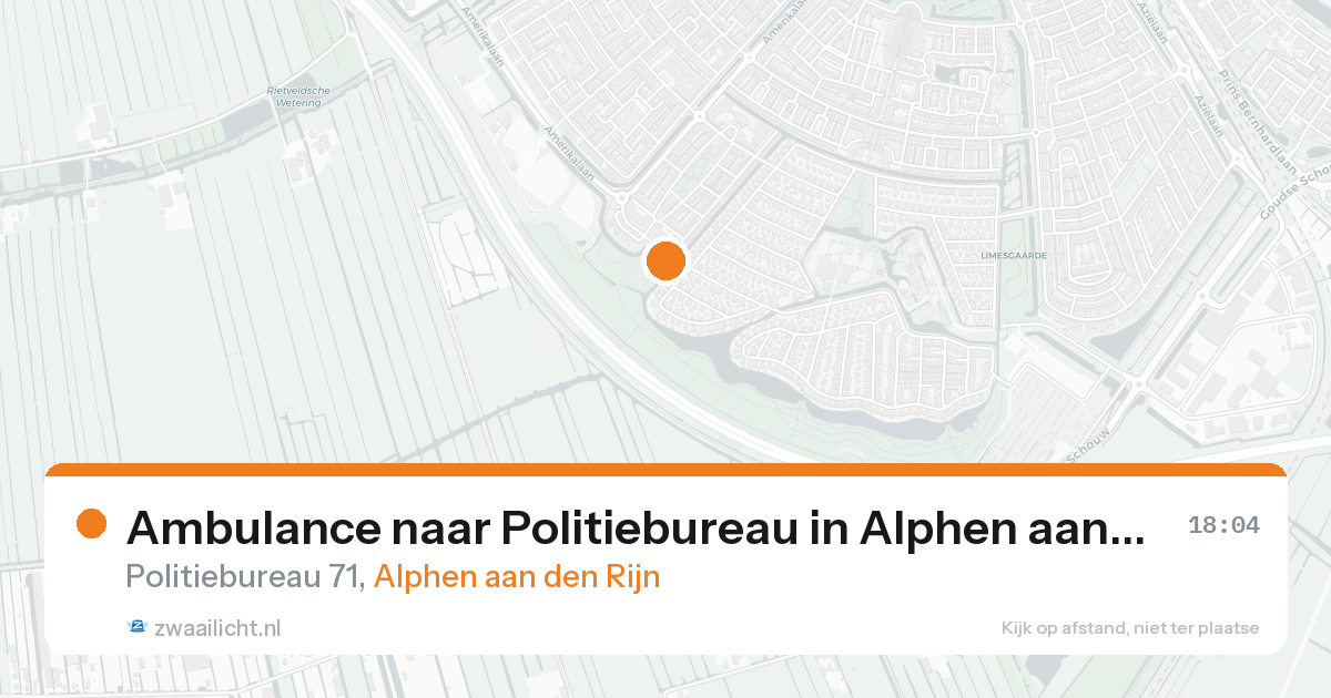 Ambulance naar Politiebureau in Alphen aan den Rijn — 19 aug 2026
