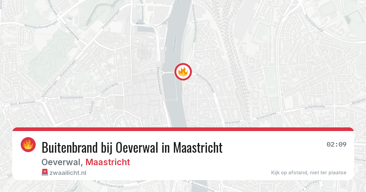 Buitenbrand bij Oeverwal in Maastricht — 28 mrt 2026