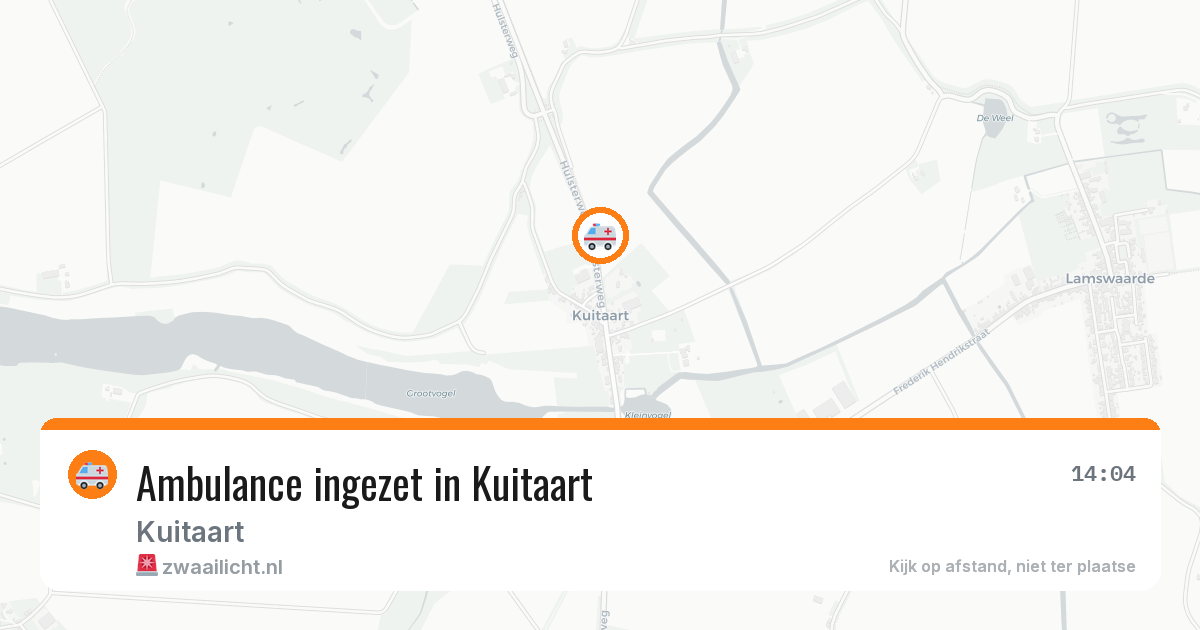 Ambulance ingezet in Kuitaart — 18 jun 2026