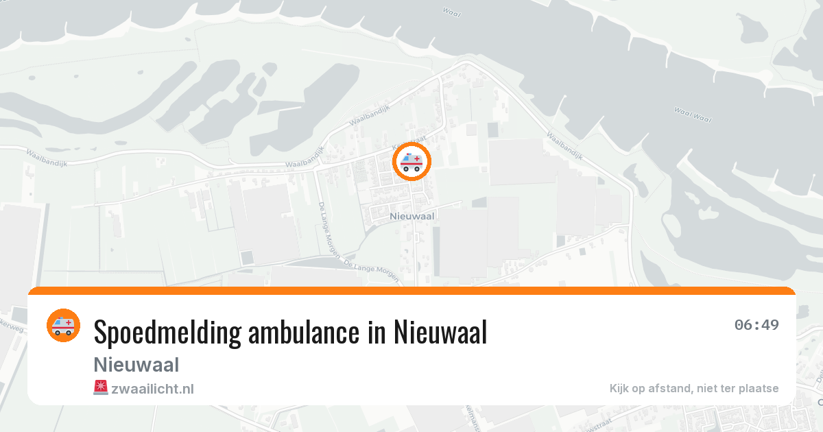 Spoedmelding ambulance in Nieuwaal — 9 aug 2026