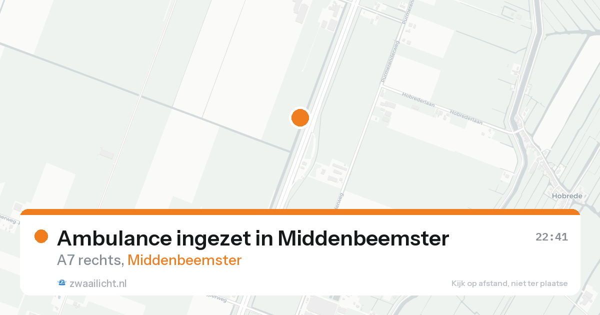 Ambulance ingezet in Middenbeemster — 22 aug 2026