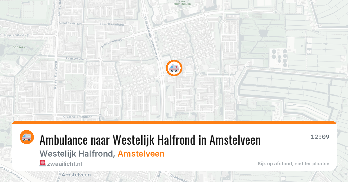 Ambulance naar Westelijk Halfrond in Amstelveen — 20 apr 2026