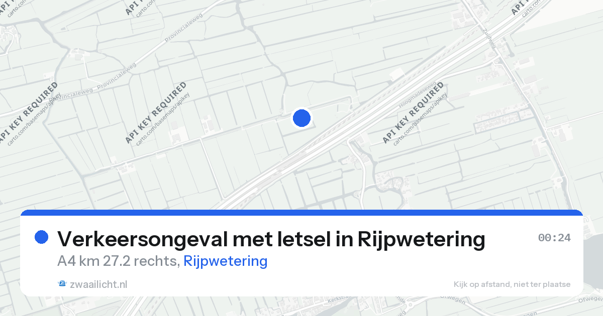 Verkeersongeval met letsel in Rijpwetering — 19 aug 2026