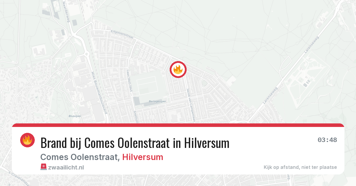 Brand bij Comes Oolenstraat in Hilversum — 11 jul 2026