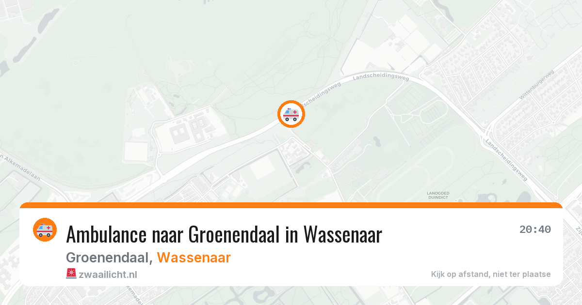 Ambulance naar Groenendaal in Wassenaar — 8 jul 2026