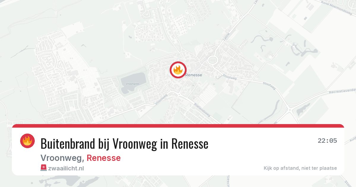 Buitenbrand bij Vroonweg in Renesse — 15 apr 2026