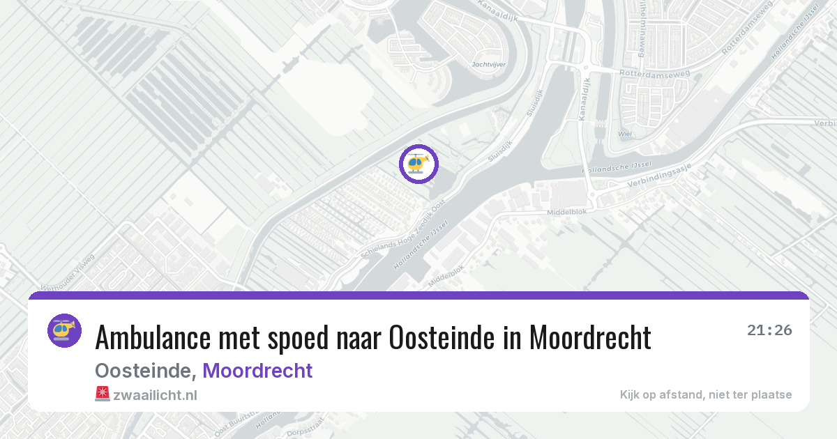 Ambulance met spoed naar Oosteinde in Moordrecht — 4 apr 2026