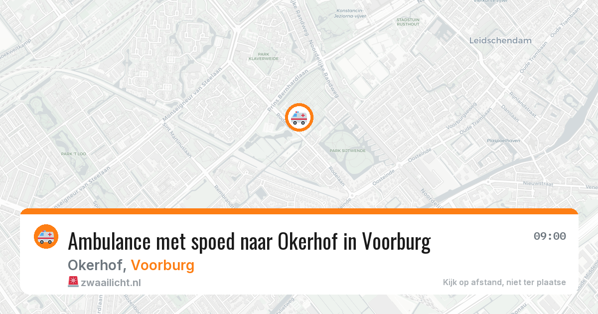 Ambulance met spoed naar Okerhof in Voorburg — 11 mei 2026