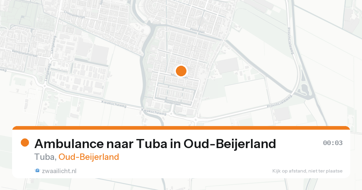 Ambulance naar Tuba in Oud-Beijerland — 17 aug 2026