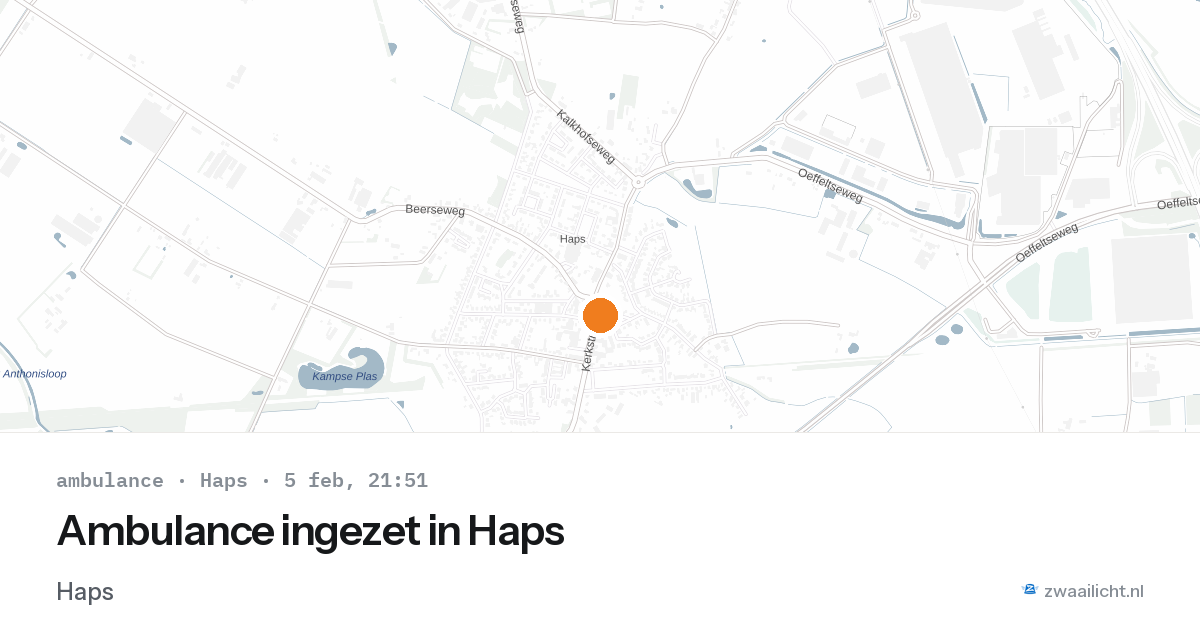 Ambulance ingezet in Haps — 5 feb 2026