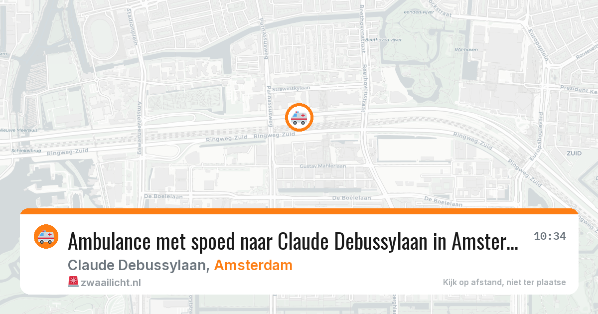 Ambulance met spoed naar Claude Debussylaan in Amsterdam — 9 feb 2026