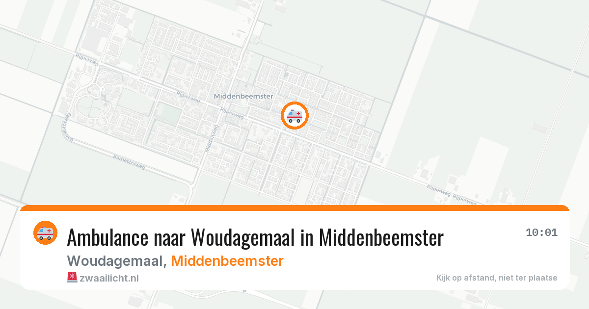 Ambulance naar Woudagemaal in Middenbeemster — 29 jul 2026