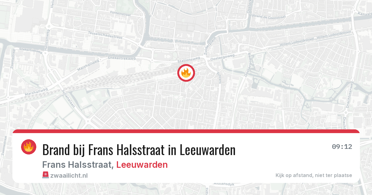 Brand bij Frans Halsstraat in Leeuwarden — 3 aug 2026