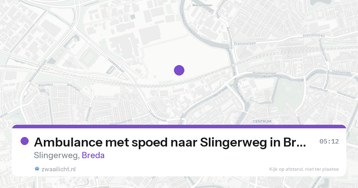 Ambulance met spoed naar Slingerweg in Breda — 22 aug 2026