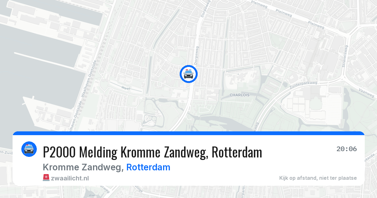 P2000 Melding Kromme Zandweg, Rotterdam — 9 aug 2026