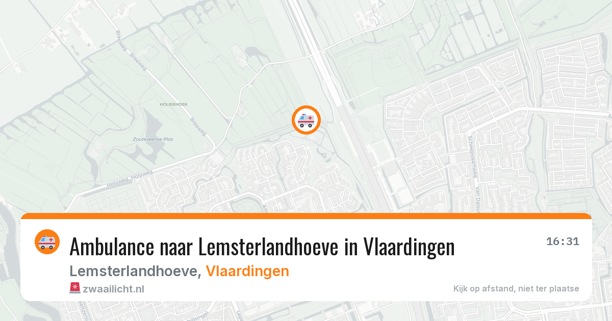 Ambulance naar Lemsterlandhoeve in Vlaardingen — 1 jul 2026