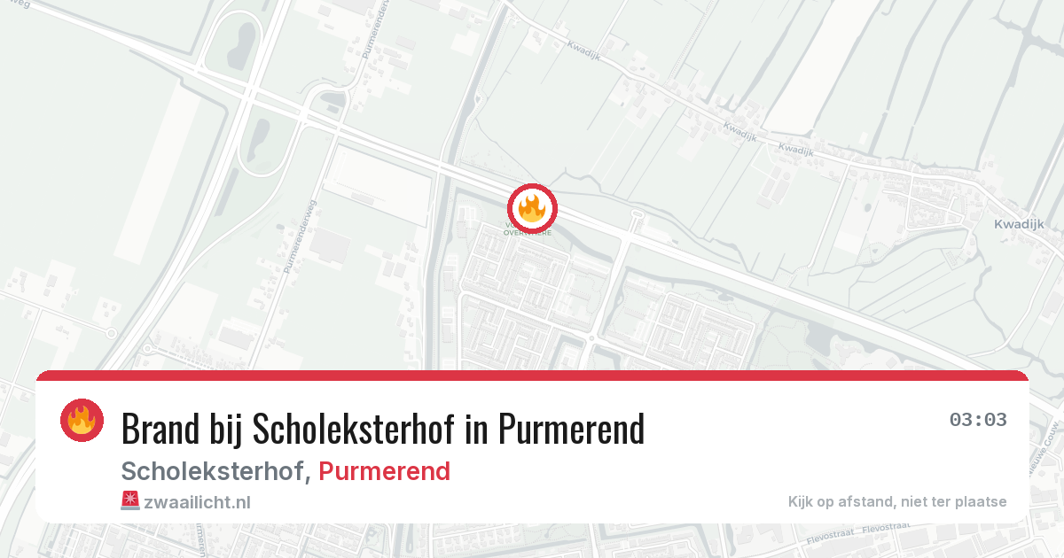 Brand bij Scholeksterhof in Purmerend — 1 jul 2026