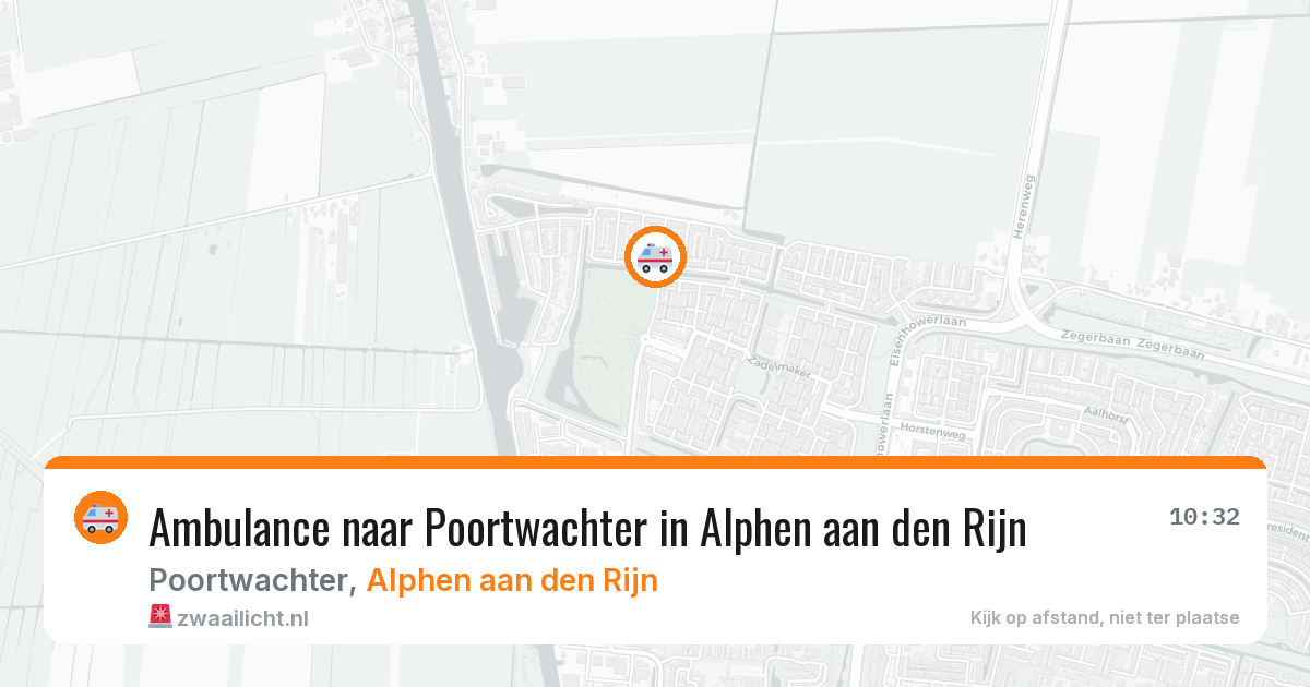 Ambulance naar Poortwachter in Alphen aan den Rijn — 10 jun 2026