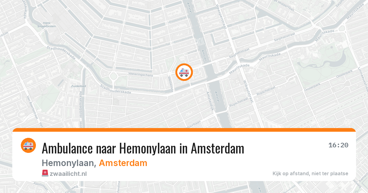 Ambulance naar Hemonylaan in Amsterdam — 7 aug 2026