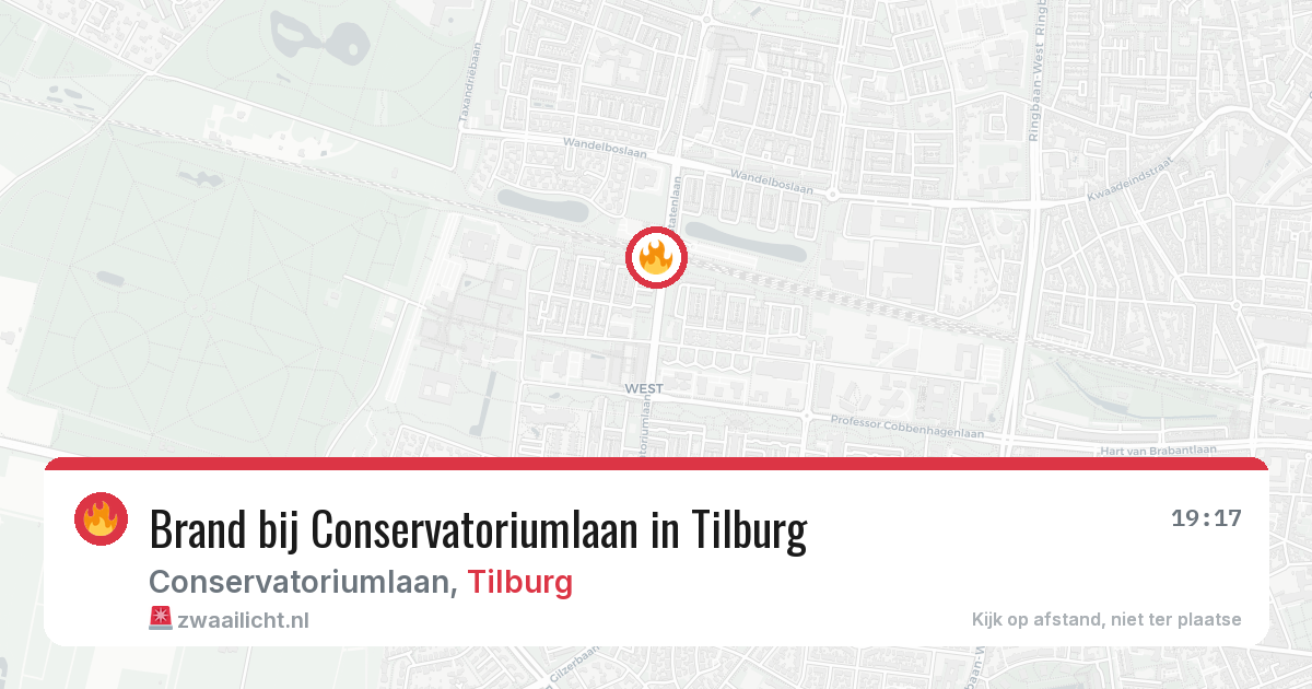 Brand bij Conservatoriumlaan in Tilburg — 10 aug 2026