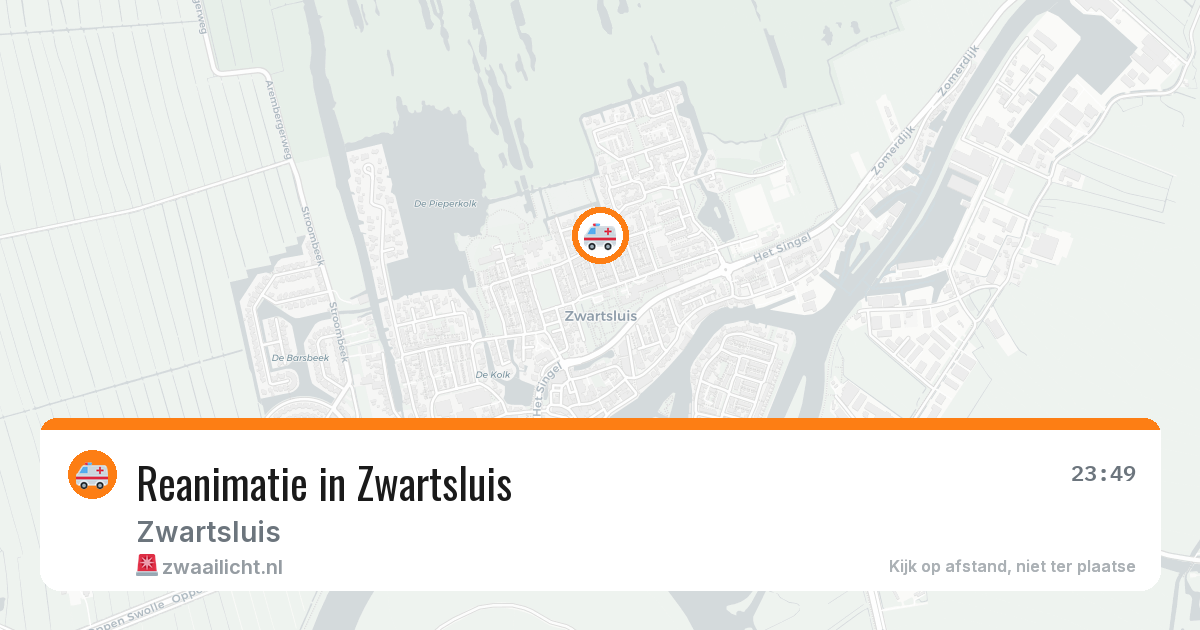 Reanimatie in Zwartsluis — 23 mei 2026