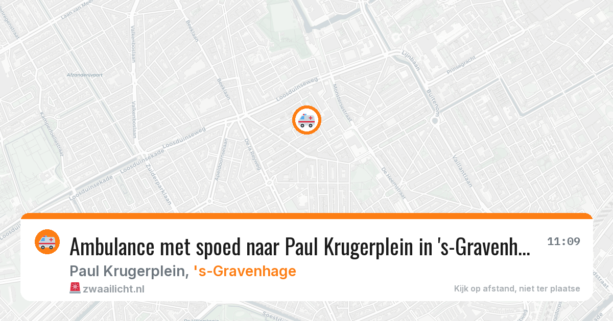 Ambulance met spoed naar Paul Krugerplein in 's-Gravenhage — 14 mei 2026