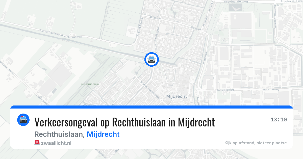 Verkeersongeval op Rechthuislaan in Mijdrecht — 30 apr 2026